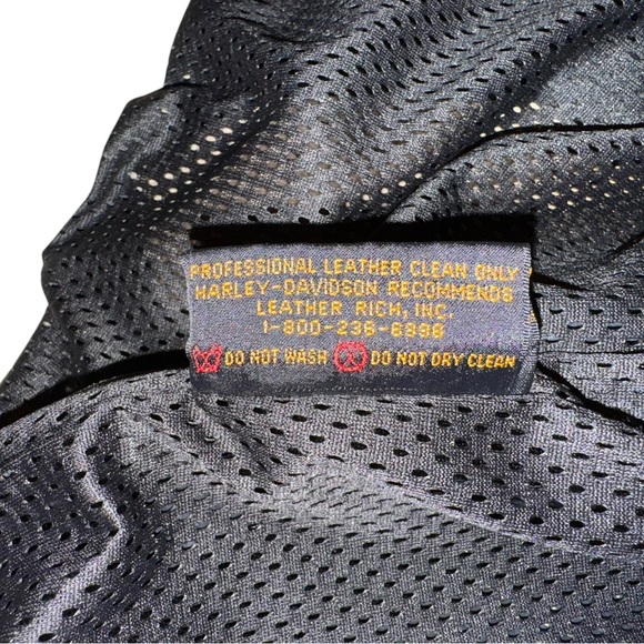 Harley Davidson Women's Cream White & Black Leather Jacket 97002-14W Size Large - Picture 10 of 13